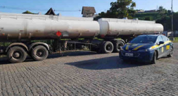 PRF apreende 44 mil litros de etanol em Além Paraíba